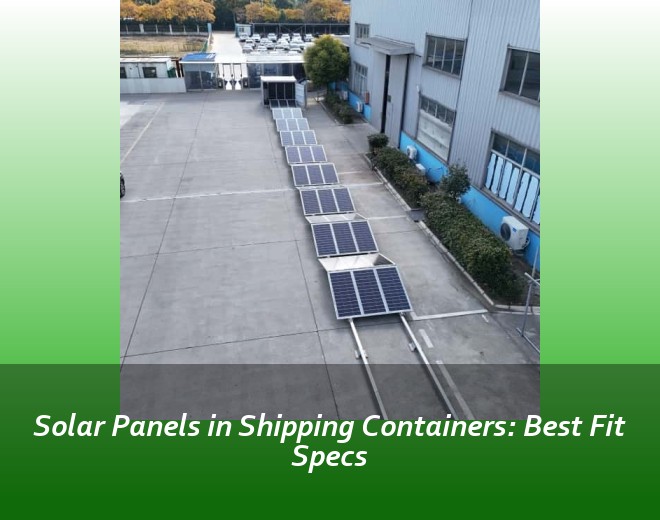Solar Panels in Shipping Containers: Best Fit Specs