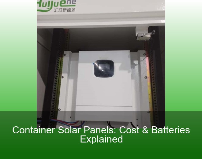 Container Solar Panels: Cost & Batteries Explained