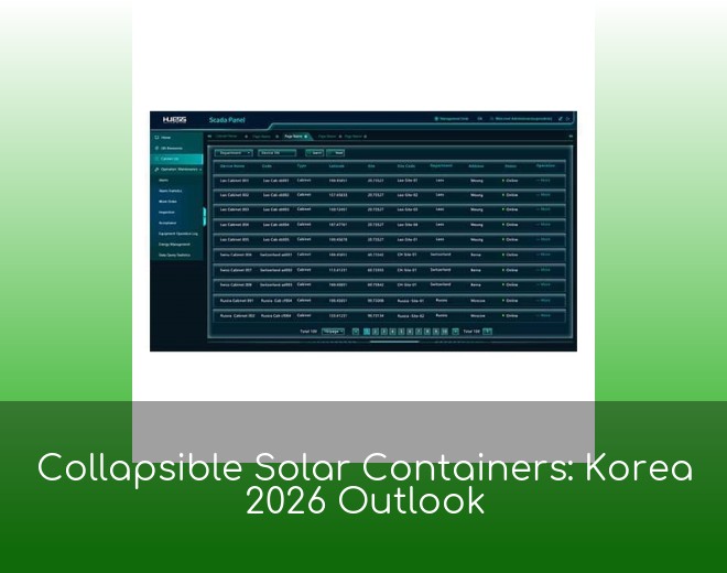 Collapsible Solar Containers: Korea 2026 Outlook