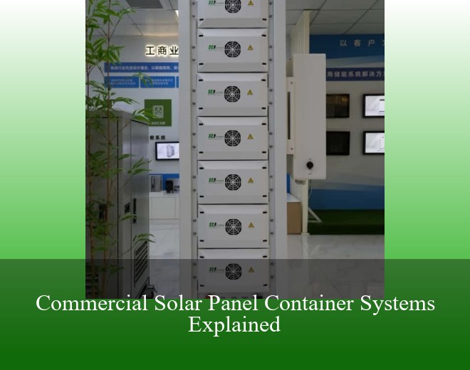 Commercial Solar Panel Container Systems Explained