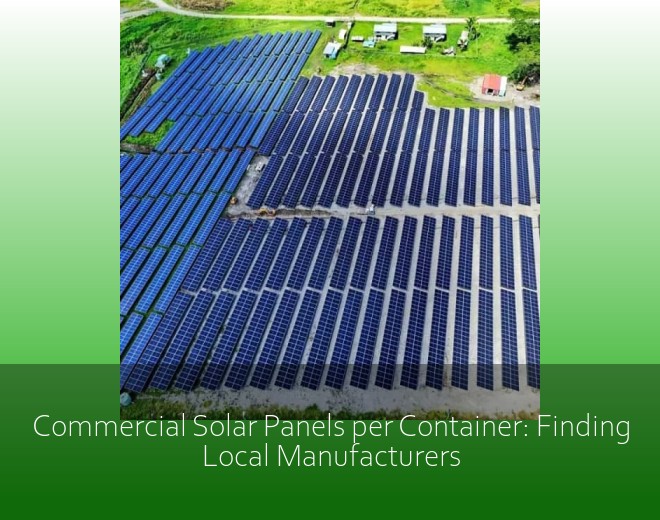 Commercial Solar Panels per Container: Finding Local Manufacturers