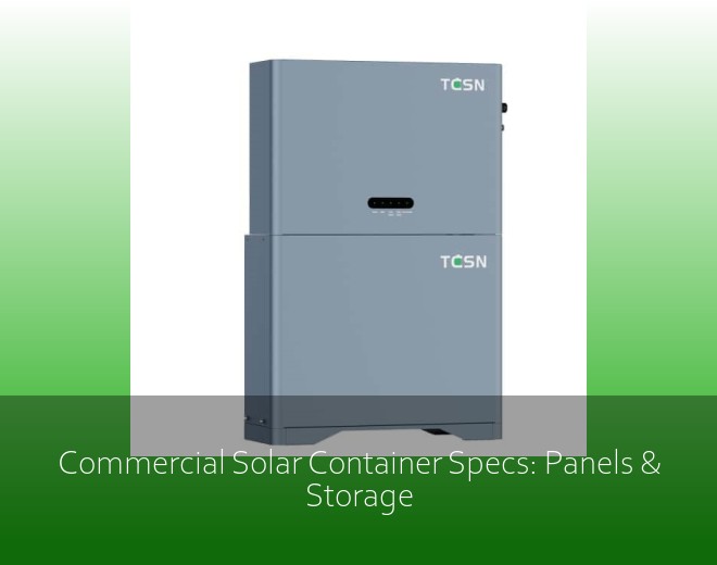 Commercial Solar Container Specs: Panels & Storage