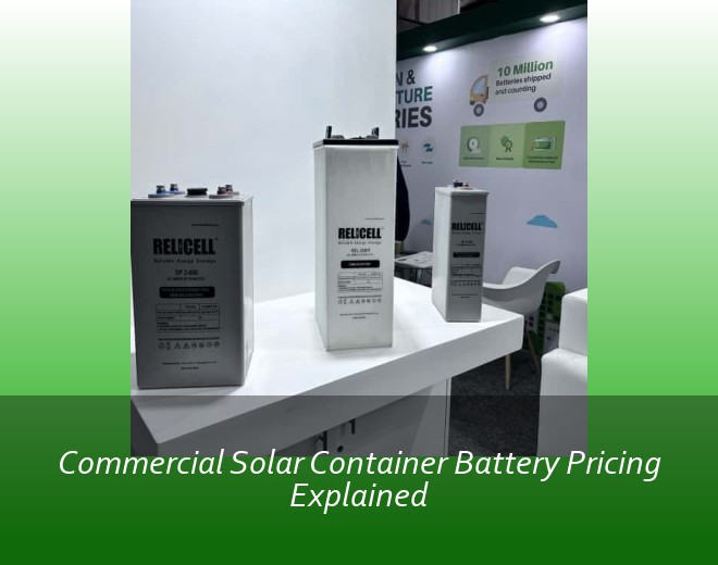 Commercial Solar Container Battery Pricing Explained