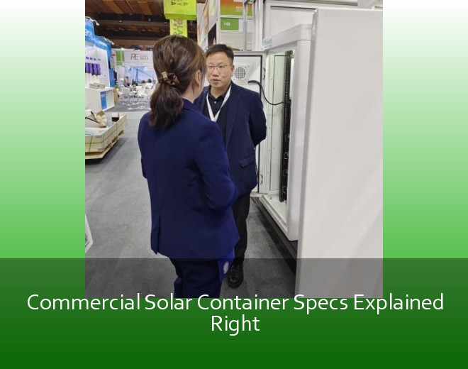 Commercial Solar Container Specs Explained Right