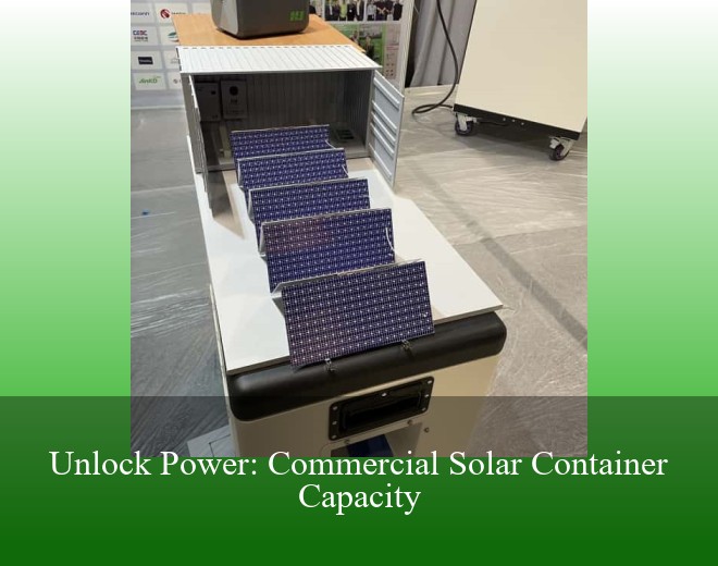 Unlock Power: Commercial Solar Container Capacity