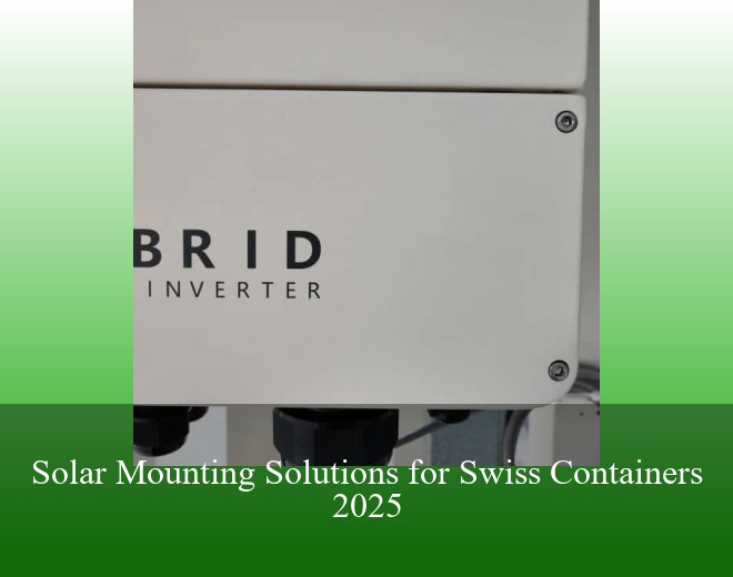 Solar Mounting Solutions for Swiss Containers 2025