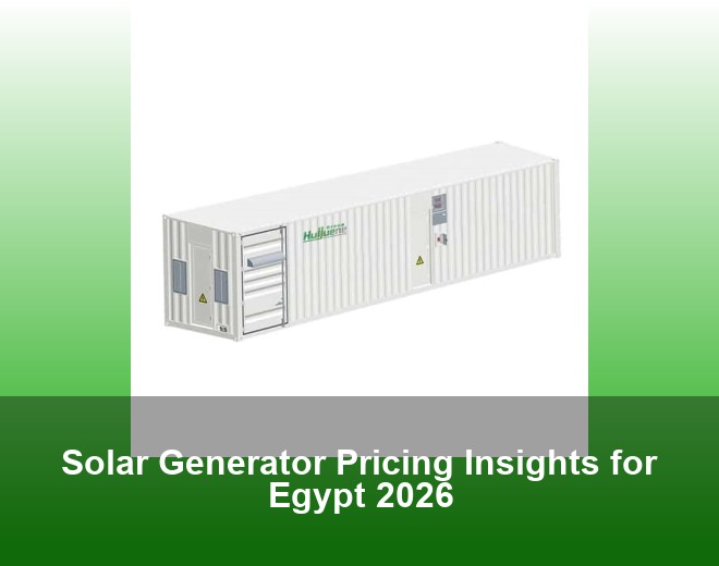 Solar Generator Pricing Insights for Egypt 2026