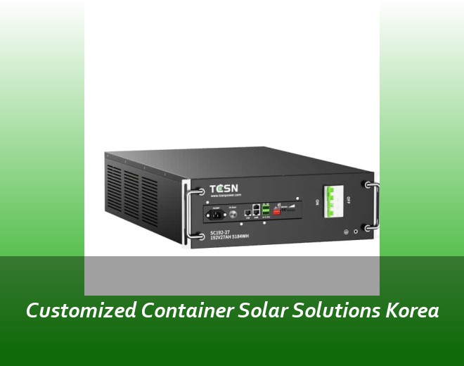Customized Container Solar Solutions Korea