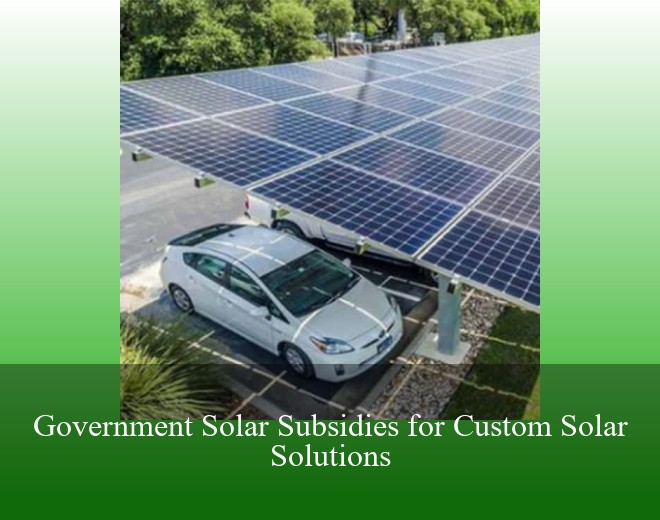 Government Solar Subsidies for Custom Solar Solutions