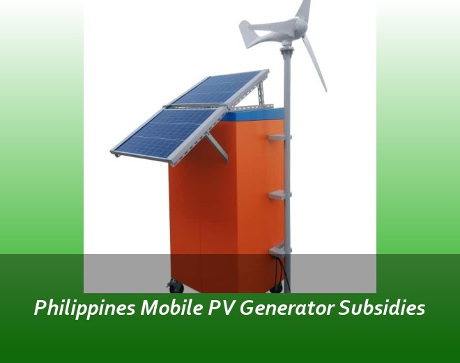Philippines Mobile PV Generator Subsidies