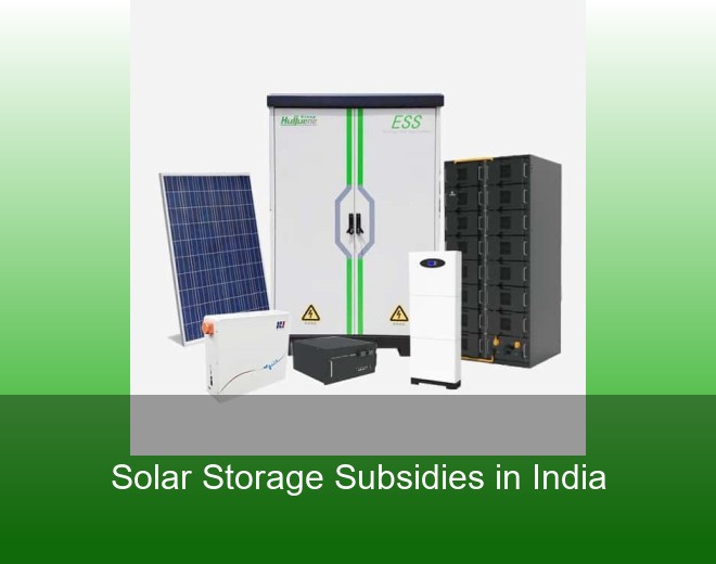 Solar Storage Subsidies in India