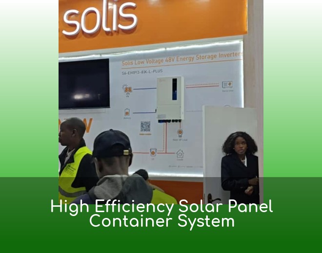 High Efficiency Solar Panel Container System