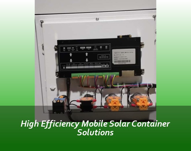High Efficiency Mobile Solar Container Solutions