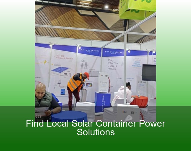 Find Local Solar Container Power Solutions
