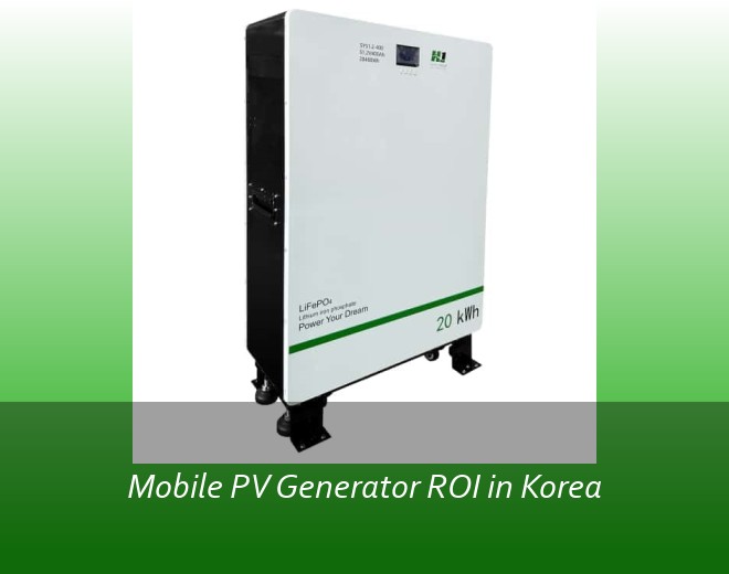 Mobile PV Generator ROI in Korea