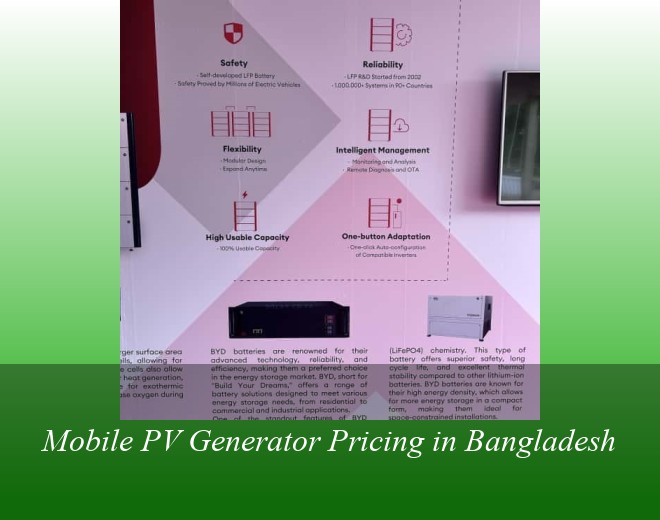 Mobile PV Generator Pricing in Bangladesh