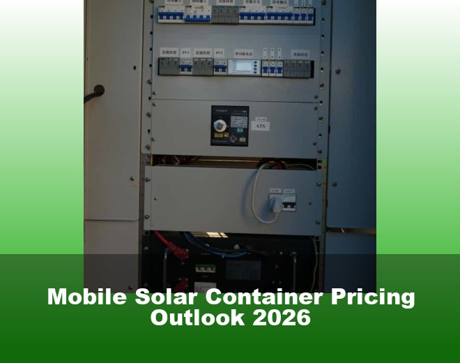 Mobile Solar Container Pricing Outlook 2026