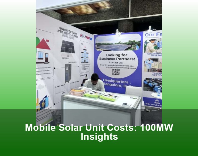 Mobile Solar Unit Costs: 100MW Insights