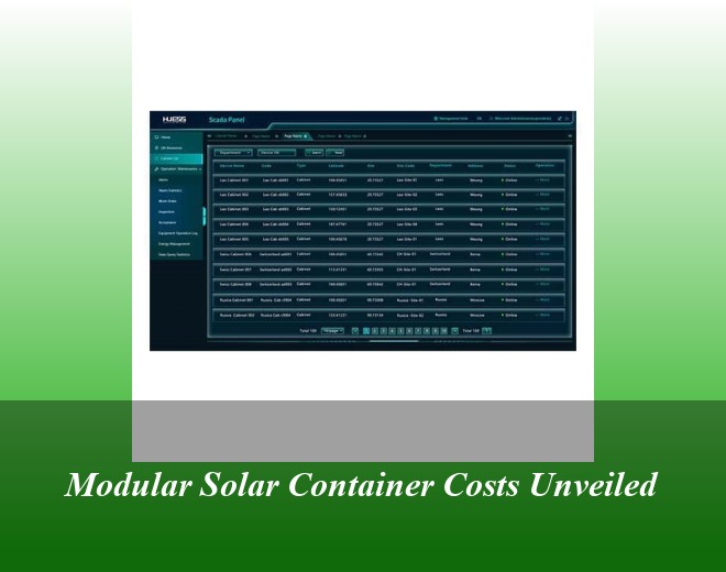 Modular Solar Container Costs Unveiled