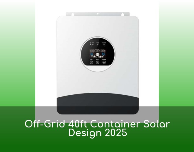 Off-Grid 40ft Container Solar Design 2025