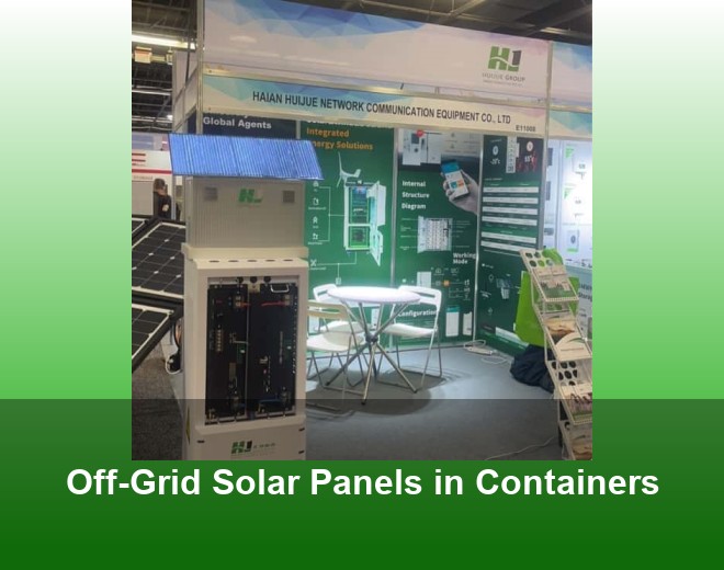 Off-Grid Solar Panels in Containers