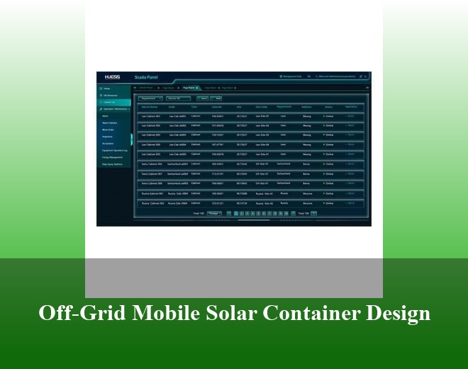 Off-Grid Mobile Solar Container Design
