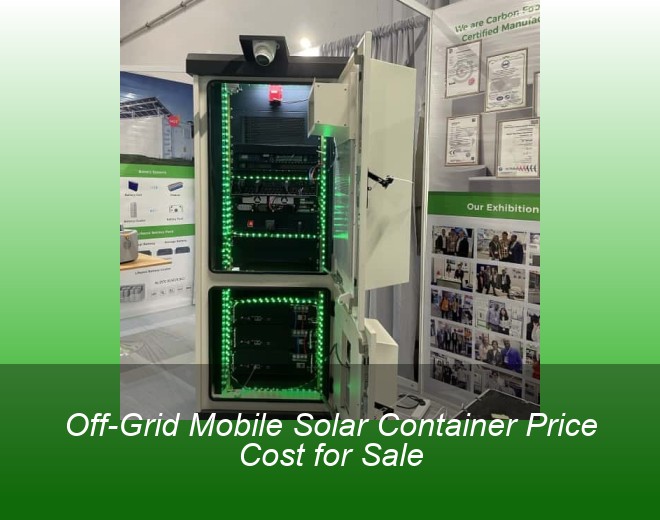 Off-Grid Mobile Solar Container Price Cost for Sale
