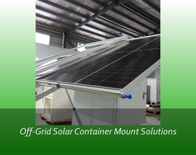 Off-Grid Solar Container Mount Solutions