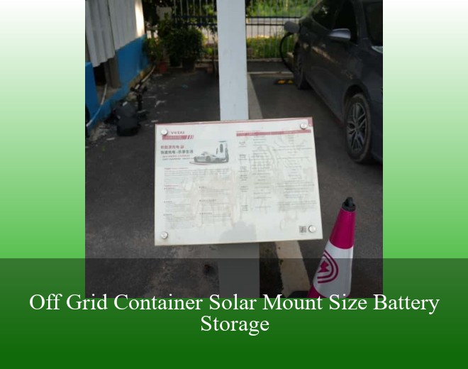 Off Grid Container Solar Mount Size Battery Storage