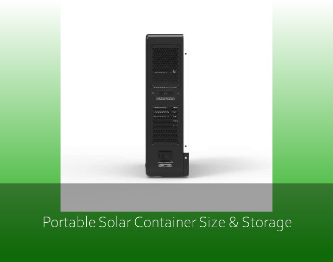 Portable Solar Container Size & Storage