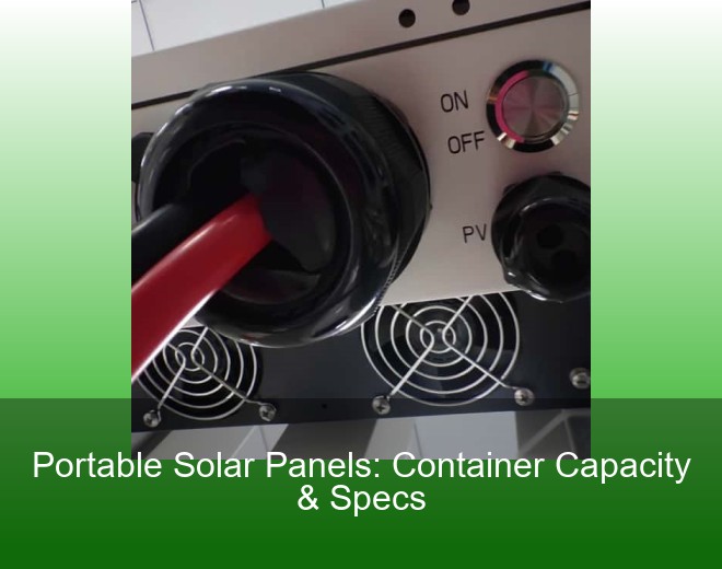 Portable Solar Panels: Container Capacity & Specs