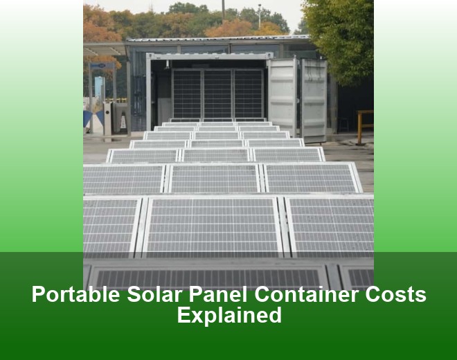 Portable Solar Panel Container Costs Explained