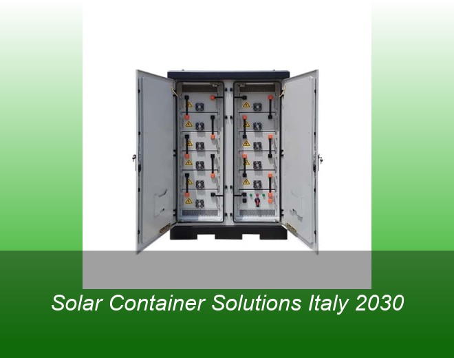 Solar Container Solutions Italy 2030