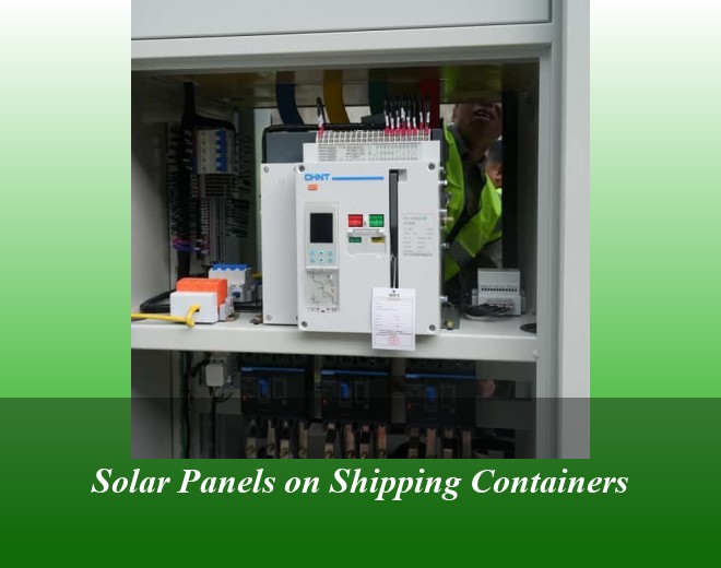 Solar Panels on Shipping Containers