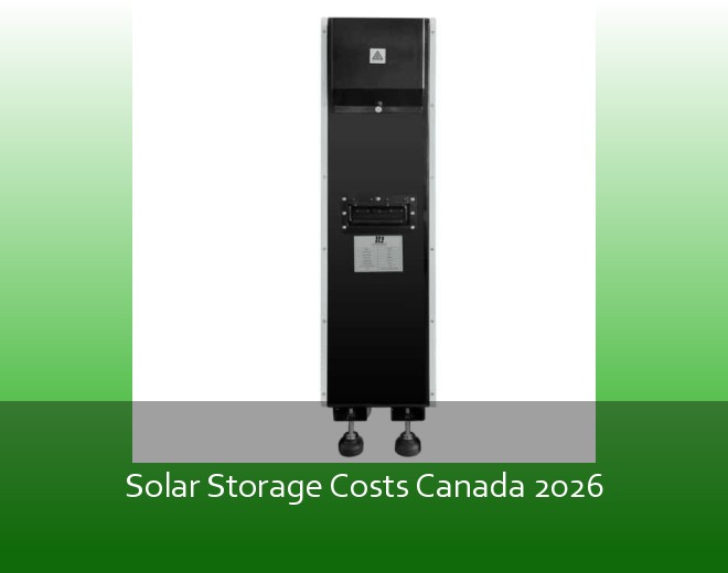 Solar Storage Costs Canada 2026