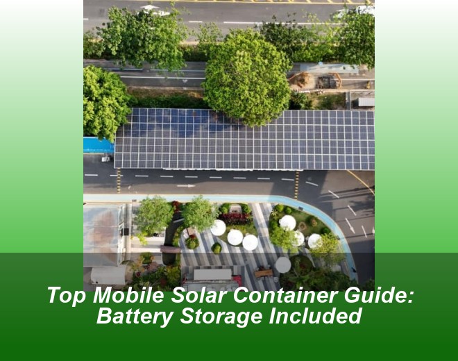 Top Mobile Solar Container Guide: Battery Storage Included