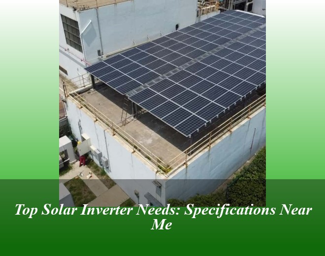 Top Solar Inverter Needs: Specifications Near Me