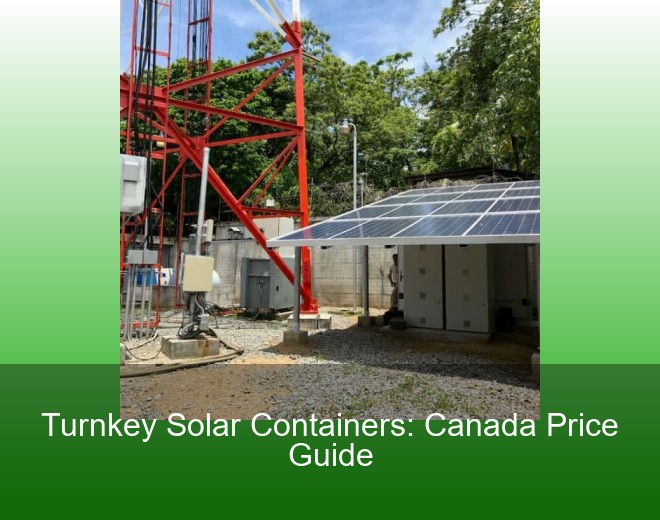 Turnkey Solar Containers: Canada Price Guide