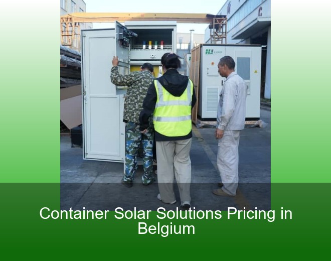 Container Solar Solutions Pricing in Belgium